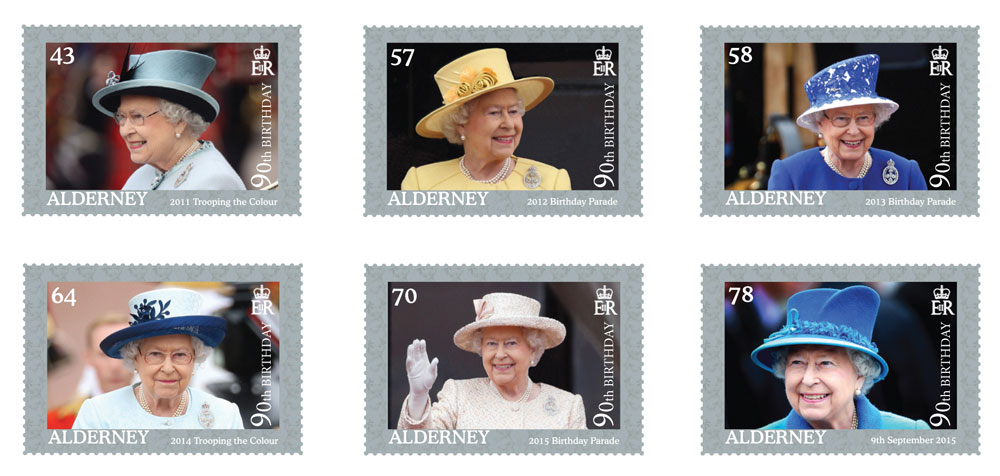 Guernsey celebrates The Queen's 90th Birthday with stamps
